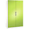Armoire à portes battantes ASISTO C 3000, 5 hauteurs de classeur, l. 1200 mm, blanc/jaune-vert