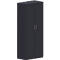 Armoire à portes battantes BEXXSTAR, en bois, 5 hauteurs de classeur, l. 800 x P 445 x H 1845 mm, noir