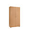 Armoire à portes battantes, l. 80 cm, 5 HC, hêtre