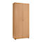 Armoire à portes battantes, l. 80 cm, 6 HC, hêtre