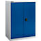 Armoire à portes battantes Schäfer Shop Select MS-i 12408, tôle d'acier, L 800 x P 400 x H 1215 mm, 3 HC, aluminium blanc/bleu gentiane, jusqu'à 150 kg 