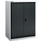 Armoire à portes battantes Schäfer Shop Select MS-i 12408, tôle d'acier, L 800 x P 400 x H 1215 mm, 3 HC, aluminium blanc/gris anthracite, jusqu'à 150 kg 