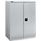 Armoire à portes battantes Schäfer Shop Select MS-i 12408, tôle d'acier, L 800 x P 400 x H 1215 mm, 3 HC, aluminium blanc, jusqu'à 150 kg 