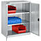 Armoire à portes battantes Schäfer Shop Select MS-i 12408, tôle d'acier, L 800 x P 400 x H 1215 mm, 3 HC, aluminium blanc, jusqu'à 150 kg 