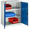 Armoire à portes battantes Schäfer Shop Select MS-i 12408, tôle d'acier, L 800 x P 400 x H 1215 mm, 3 HC, gris clair/bleu gentiane, jusqu'à 150 kg 