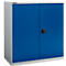 Armoire à portes battantes Schäfer Shop Select MS-i 12409, tôle d'acier, L 950 x P 400 x H 1215 mm, 3 HC, aluminium blanc/bleu gentiane, jusqu'à 150 kg 