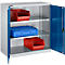 Armoire à portes battantes Schäfer Shop Select MS-i 12409, tôle d'acier, L 950 x P 400 x H 1215 mm, 3 HC, aluminium blanc/bleu gentiane, jusqu'à 150 kg 