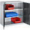 Armoire à portes battantes Schäfer Shop Select MS-i 12409, tôle d'acier, L 950 x P 400 x H 1215 mm, 3 HC, aluminium blanc/gris anthracite, jusqu'à 150 kg 