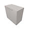 Armoire à portes battantes SOLUS PLAY, 2 HC, poignée en haut, l. 800 x P 440 x H 748 mm, gris céramique