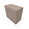 Armoire à portes battantes SOLUS PLAY, 2 HC, poignée en haut, l. 800 x P 440 x H 748 mm, gris pierre