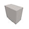 Armoire à portes battantes SOLUS PLAY, 2 HC, poignée sur le dessous, l. 800 x P 440 x H 748 mm, gris céramique