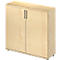 Armoire à portes battantes TETRIS WOOD – l. 1200 x P 421 x H 1160 mm (hauteur patins inclus) - 3 HC - décor érable - notre marque Schäfer Shop Genius