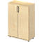 Armoire à portes battantes TETRIS WOOD – l. 800 x P 421 x H 1160 mm (hauteur patins inclus) - 3 HC - décor érable - notre marque Schäfer Shop Genius