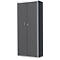Armoire à portes battantes Toledo, avec panneau de finition arrière, verrouillable, 5 HC, l. 800 x P 380 x H 1850 mm, anthracite