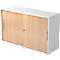 Armoire à portes coulissantes, 2 HC, l. 1200 x P 400 x H 748 mm, coloris chêne