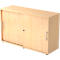 Armoire à portes coulissantes, 2 HC, l. 1200 x P 400 x H 748 mm, coloris érable