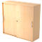 Armoire à portes coulissantes, 3 HC, l. 1200 x P 400 x H 1100 mm, coloris érable