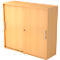 Armoire à portes coulissantes, 3 HC, l. 1200 x P 400 x H 1100 mm, coloris hêtre