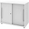 Armoire à portes coulissantes BARI, 1 étagère, serrure, l. 800 x P 430 x H 720 mm, blanc