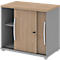 Armoire à portes coulissantes BARI, 1 étagère, serrure, l. 800 x P 430 x H 720 mm, coloris chêne/gris moyen