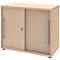 Armoire à portes coulissantes BARI, 1 étagère, serrure, l. 800 x P 430 x H 720 mm, coloris érable
