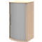 Armoire à portes coulissantes BARI, 3 HC, 2 étagères, poignée à gauche, l. 600 x P 530/430 x H 1117 mm, coloris érable