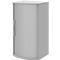 Armoire à portes coulissantes BARI, 3 HC, 2 étagères, poignée à gauche, l. 600 x P 530/430 x H 1117 mm, gris clair