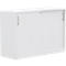 Armoire à portes coulissantes BEXXSTAR portes en bois, 2 hauteurs de classeur, l. 1200 x P 420 x H 825 mm, blanc