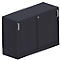 Armoire à portes coulissantes BEXXSTAR portes en bois, 2 hauteurs de classeur, l. 1200 x P 420 x H 825 mm, noir