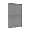 Armoire à portes coulissantes, l. 1350 x P 450 x H 2300 mm, 6 HC, argent