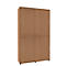 Armoire à portes coulissantes, l. 1350 x P 450 x H 2300 mm, 6 HC, coloris hêtre
