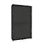 Armoire à portes coulissantes, l. 1350 x P 450 x H 2300 mm, 6 HC, graphite