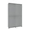 Armoire à portes coulissantes, l. 1350 x P 450 x H 2300 mm, 6 HC, gris clair