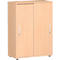 Armoire à portes coulissantes PALENQUE, 3 HC, l. 800 x P 400 x H 1104 mm, hêtre