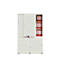 Armoire à portes coulissantes, surface acoustique, l. 1200 mm, 5 HC, blanc