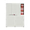 Armoire à portes coulissantes, surface acoustique, l. 1600 mm, 6 HC, blanc