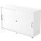 Armoire à portes coulissantes TARA, 2 hauteurs de classeur, l. 1200 x P 400 x H 748 mm, verrouillable et empilable, blanc