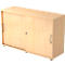 Armoire à portes coulissantes TARA, 2 hauteurs de classeur, l. 1200 x P 400 x H 748 mm, verrouillable et empilable, coloris érable