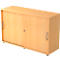 Armoire à portes coulissantes TARA, 2 hauteurs de classeur, l. 1200 x P 400 x H 748 mm, verrouillable et empilable, coloris hêtre
