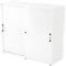 Armoire à portes coulissantes TARVIS, 3 hauteurs de classeurs, l. 1200 x P 400 x H 1100 mm, verrouillable et empilable, blanc