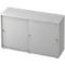 Armoire à portes coulissantes TOPAS LINE, 2 HC, gris clair/gris clair
