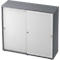 Armoire à portes coulissantes TOPAS LINE, 3 HC, graphite/blanc