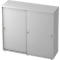 Armoire à portes coulissantes TOPAS LINE, 3 HC, gris clair/gris clair