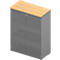 Armoire à portes vitrées ARLON OFFICE, 3 hauteurs de classeurs, portes vitrées sans cadre, l. 900 x P 450 x H 1232 mm, coloris hêtre/alu