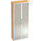 Armoire à portes vitrées TARA, 5 hauteurs de classeur, l. 800 x P 346 x H 1880 mm, coloris hêtre