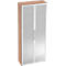 Armoire à portes vitrées TARA, 5 hauteurs de classeur, l. 800 x P 346 x H 1880 mm, coloris noyer