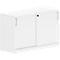 Armoire à poser à portes coulissantes BEXXSTAR, 1,5 hauteurs de classeur, l. 1200 x P 420 x H 740 mm blanc