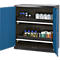 Armoire à produits chimiques, porte battante, 2 bacs extractibles, 1055 x 520 x 1105 mm, bleu gentiane