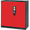Armoire à produits chimiques, porte battante, 2 tablettes, 1055 x 520 x 1105 mm, rouge circulation