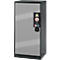 Armoire à produits chimiques, porte battante, 2 tablettes, 545 x 520 x 1105 mm, argent